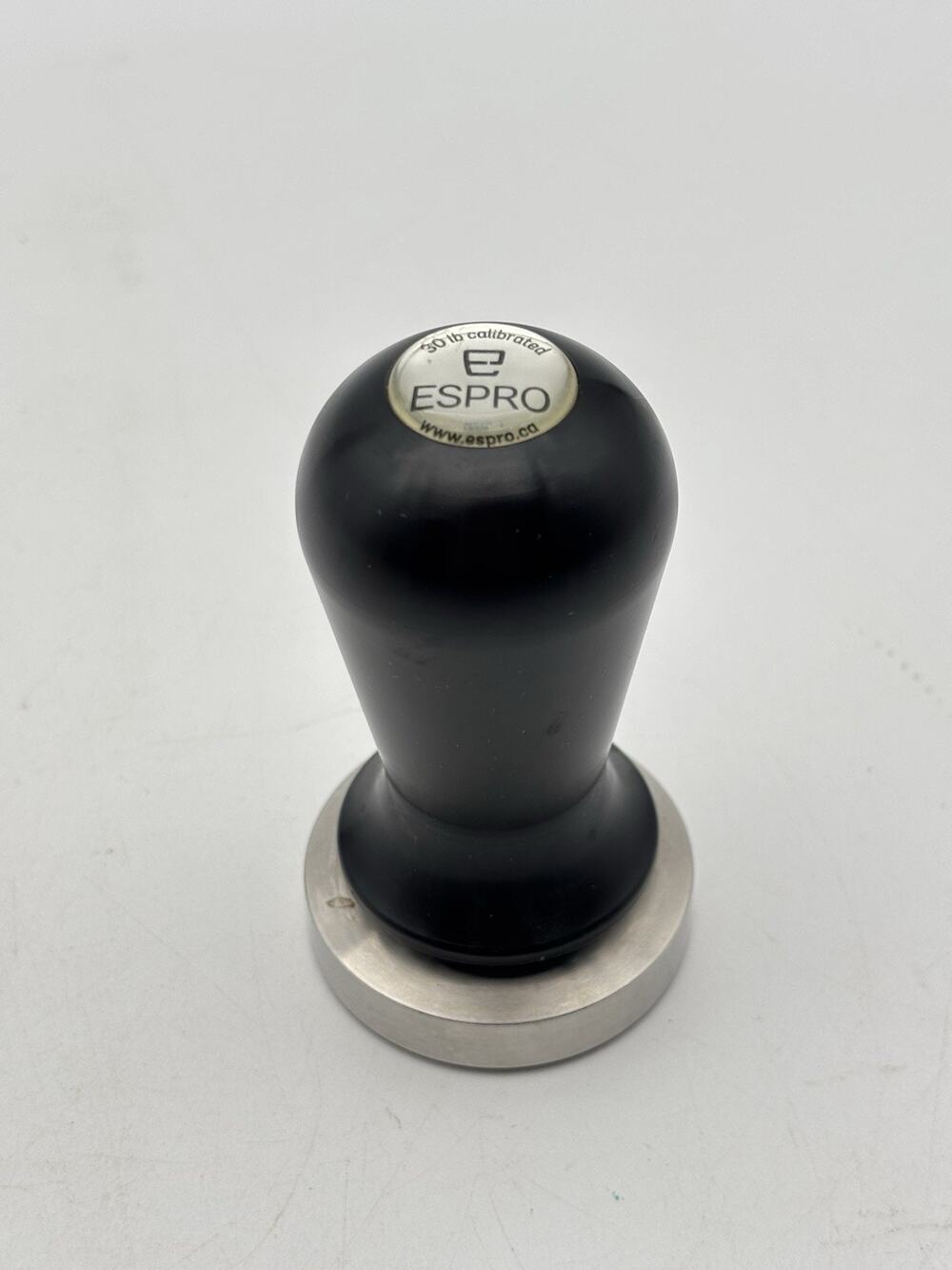 ESPRO Calibrated Espresso Coffee Tamper Flat 30 lb Tamping Force Bk Flat 53mm